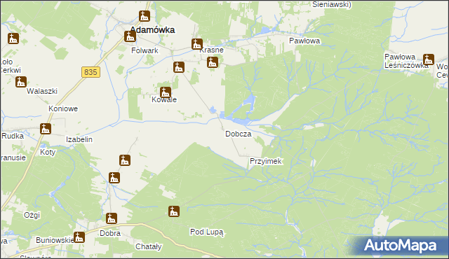 mapa Dobcza, Dobcza na mapie Targeo