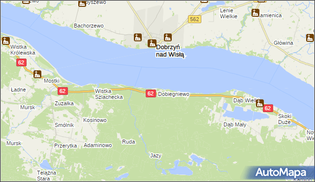 mapa Dobiegniewo, Dobiegniewo na mapie Targeo