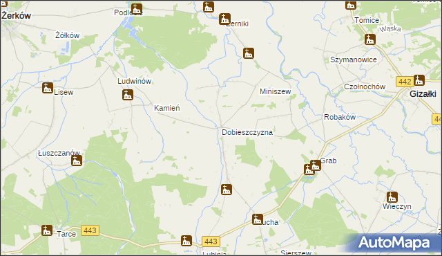 mapa Dobieszczyzna, Dobieszczyzna na mapie Targeo