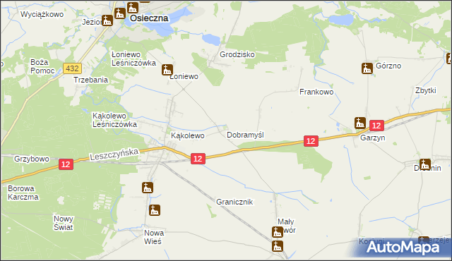 mapa Dobramyśl, Dobramyśl na mapie Targeo