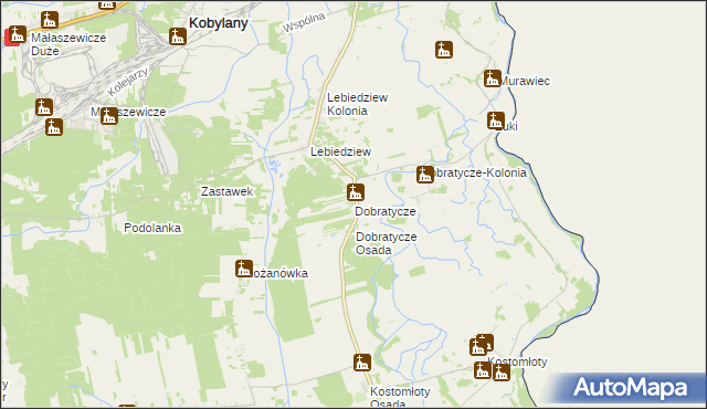 mapa Dobratycze, Dobratycze na mapie Targeo