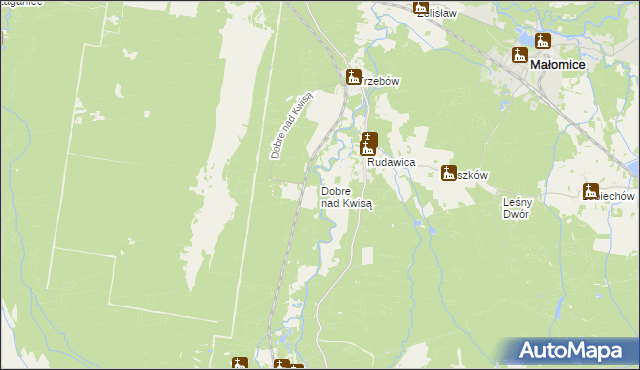 mapa Dobre nad Kwisą, Dobre nad Kwisą na mapie Targeo