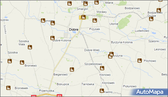 mapa Dobre-Wieś, Dobre-Wieś na mapie Targeo