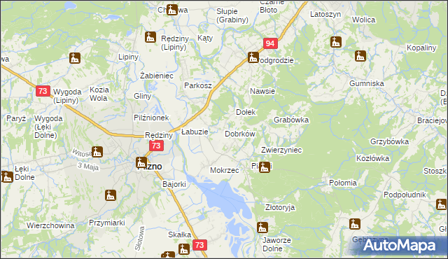 mapa Dobrków, Dobrków na mapie Targeo