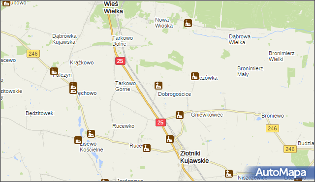 mapa Dobrogościce, Dobrogościce na mapie Targeo