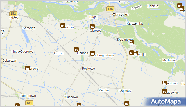 mapa Dobrogostowo, Dobrogostowo na mapie Targeo