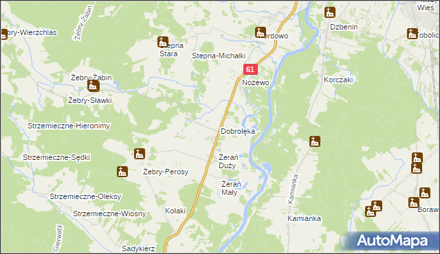 mapa Dobrołęka, Dobrołęka na mapie Targeo