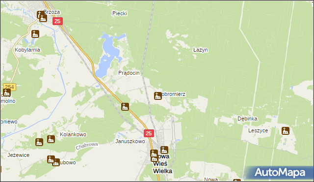 mapa Dobromierz gmina Nowa Wieś Wielka, Dobromierz gmina Nowa Wieś Wielka na mapie Targeo