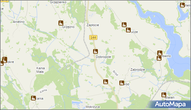 mapa Dobropole gmina Dobra, Dobropole gmina Dobra na mapie Targeo