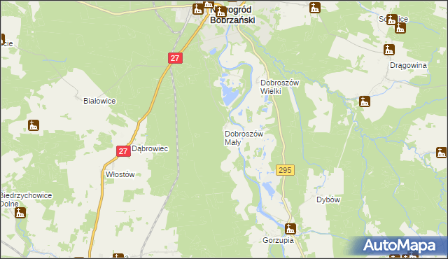 mapa Dobroszów Mały, Dobroszów Mały na mapie Targeo