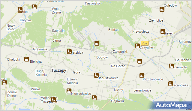 mapa Dobrów gmina Tuczępy, Dobrów gmina Tuczępy na mapie Targeo