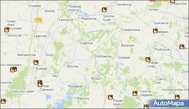 mapa Dobrowoda gmina Busko-Zdrój, Dobrowoda gmina Busko-Zdrój na mapie Targeo