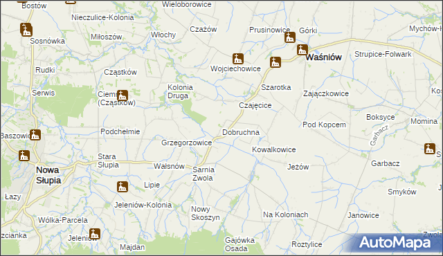 mapa Dobruchna, Dobruchna na mapie Targeo