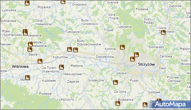 mapa Dobrzechów, Dobrzechów na mapie Targeo