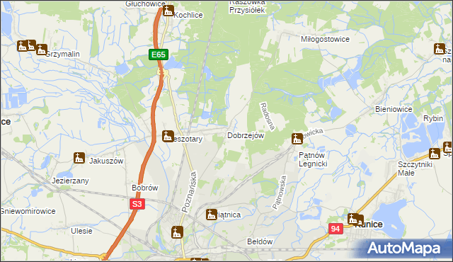 mapa Dobrzejów, Dobrzejów na mapie Targeo