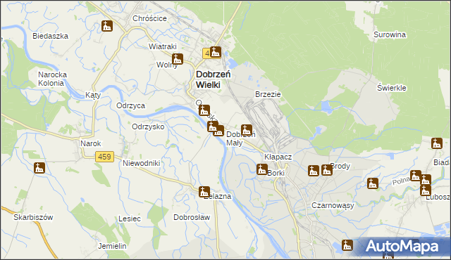 mapa Dobrzeń Mały, Dobrzeń Mały na mapie Targeo