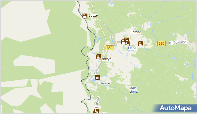 mapa Dobrzyń gmina Przewóz, Dobrzyń gmina Przewóz na mapie Targeo