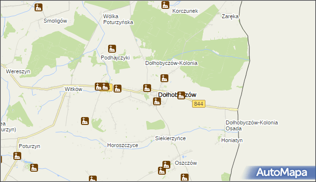 mapa Dołhobyczów, Dołhobyczów na mapie Targeo