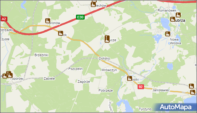 mapa Dolisko, Dolisko na mapie Targeo