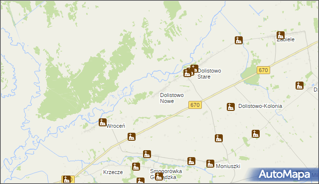 mapa Dolistowo Nowe, Dolistowo Nowe na mapie Targeo