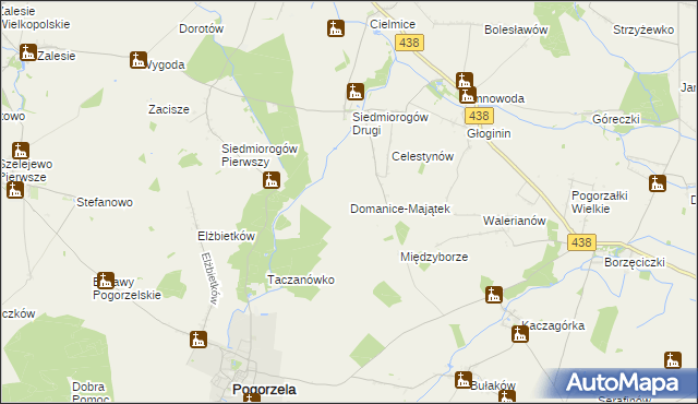 mapa Domanice-Majątek, Domanice-Majątek na mapie Targeo