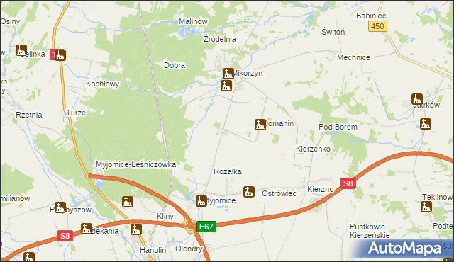 mapa Domanin Osada, Domanin Osada na mapie Targeo