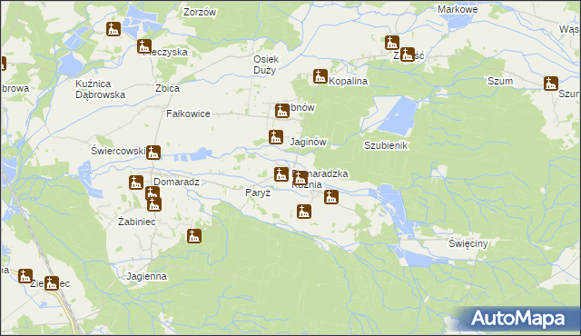 mapa Domaradzka Kuźnia, Domaradzka Kuźnia na mapie Targeo