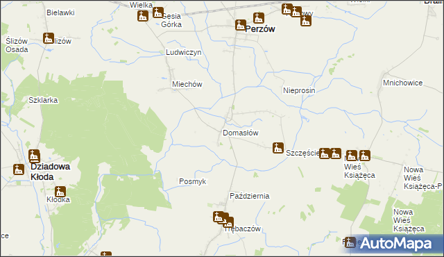 mapa Domasłów, Domasłów na mapie Targeo