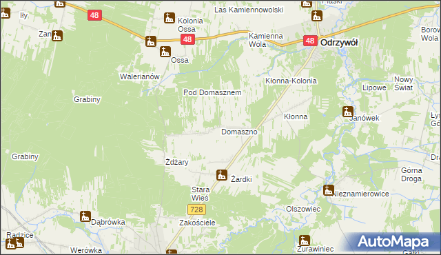 mapa Domaszno, Domaszno na mapie Targeo
