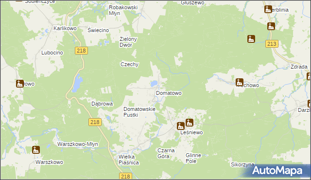 mapa Domatowo, Domatowo na mapie Targeo