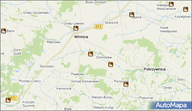 mapa Domosław, Domosław na mapie Targeo