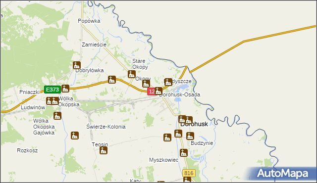 mapa Dorohusk-Osada, Dorohusk-Osada na mapie Targeo