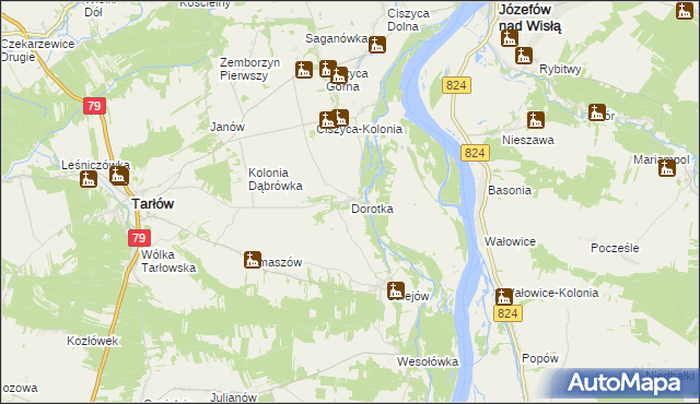 mapa Dorotka, Dorotka na mapie Targeo