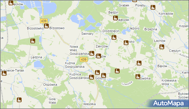 mapa Drągów, Drągów na mapie Targeo