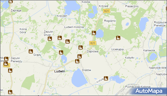 mapa Dratów-Kolonia, Dratów-Kolonia na mapie Targeo