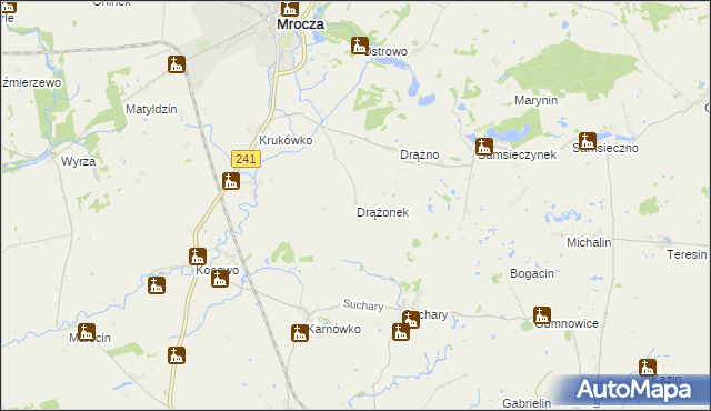 mapa Drążonek, Drążonek na mapie Targeo