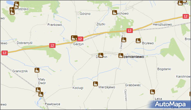 mapa Drobnin, Drobnin na mapie Targeo