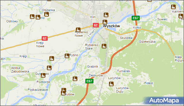 mapa Drogoszewo gmina Wyszków, Drogoszewo gmina Wyszków na mapie Targeo