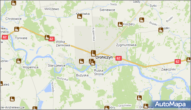 mapa Drohiczyn, Drohiczyn na mapie Targeo
