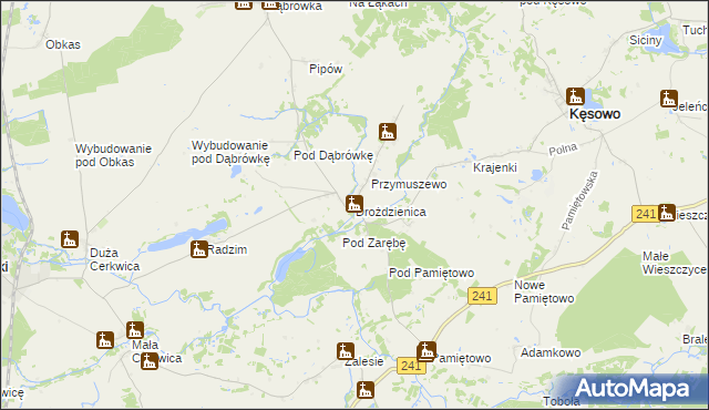 mapa Drożdzienica, Drożdzienica na mapie Targeo