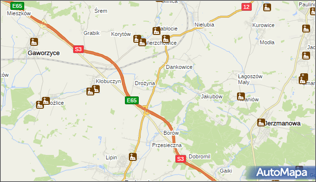 mapa Drożów, Drożów na mapie Targeo
