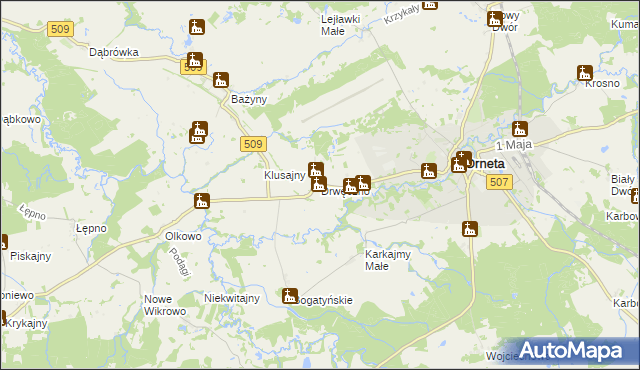 mapa Drwęczno, Drwęczno na mapie Targeo