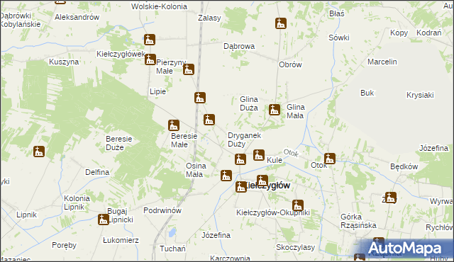 mapa Dryganek Duży, Dryganek Duży na mapie Targeo