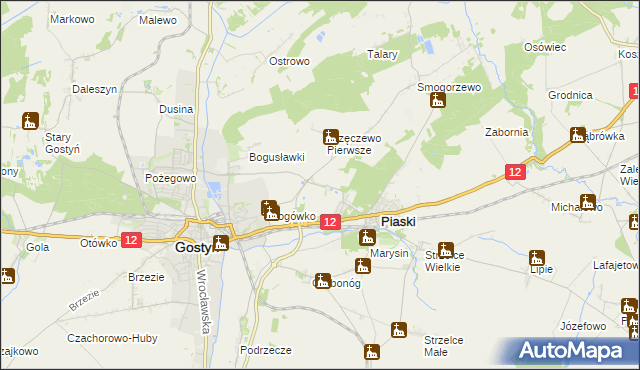 mapa Drzęczewo Drugie, Drzęczewo Drugie na mapie Targeo