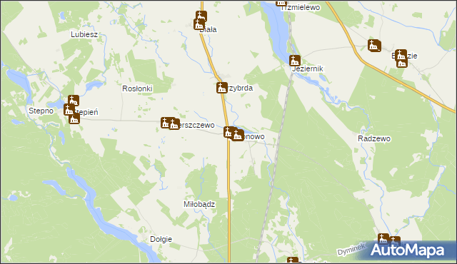 mapa Drzonowo gmina Biały Bór, Drzonowo gmina Biały Bór na mapie Targeo