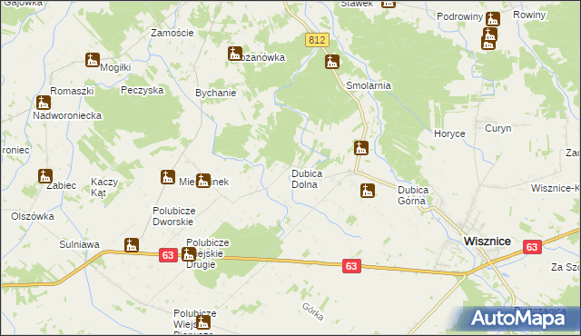 mapa Dubica Dolna, Dubica Dolna na mapie Targeo