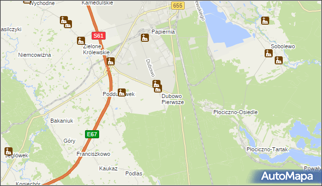 mapa Dubowo Pierwsze, Dubowo Pierwsze na mapie Targeo