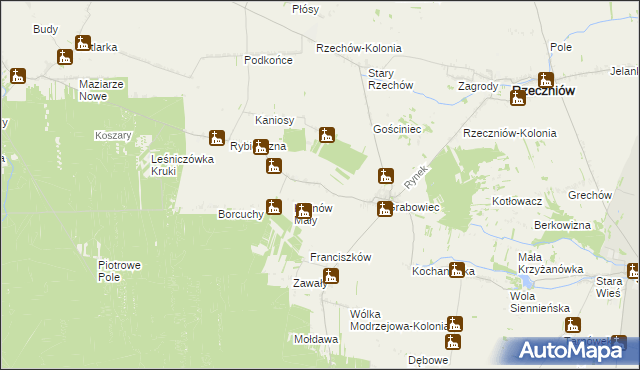 mapa Dubrawa, Dubrawa na mapie Targeo