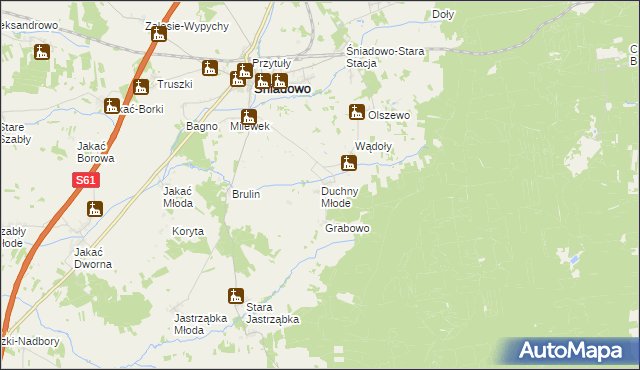 mapa Duchny Młode, Duchny Młode na mapie Targeo