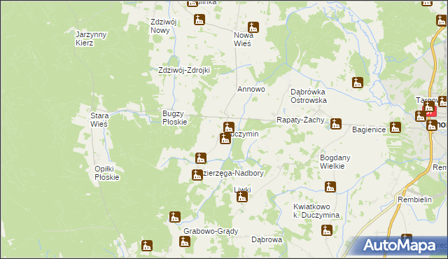 mapa Duczymin, Duczymin na mapie Targeo